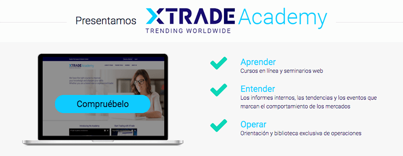 plataforma de formación Xtrade Academy